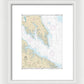 Nautical Chart-12233 Potomac River Chesapeake Bay-piney Point - Framed Print