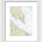 Nautical Chart-12233 Potomac River Chesapeake Bay-piney Point - Framed Print