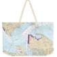 Nautical Chart-12245 Hampton Roads - Weekender Tote Bag