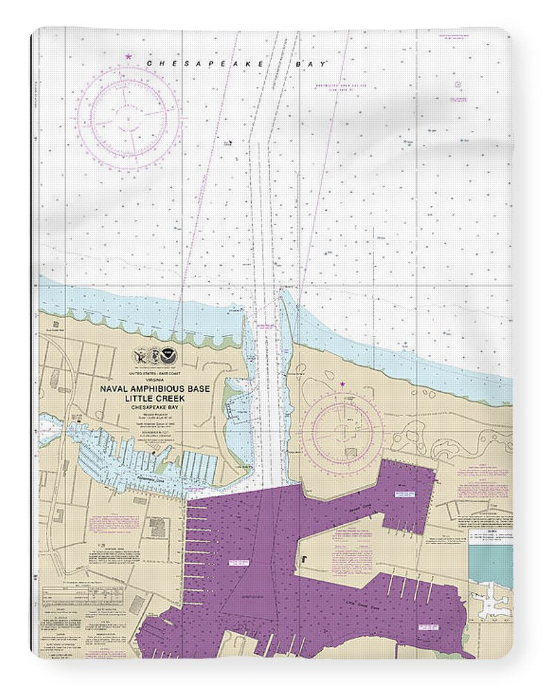 Nautical Chart-12255 Little Creek Naval Amphibious Base - Blanket