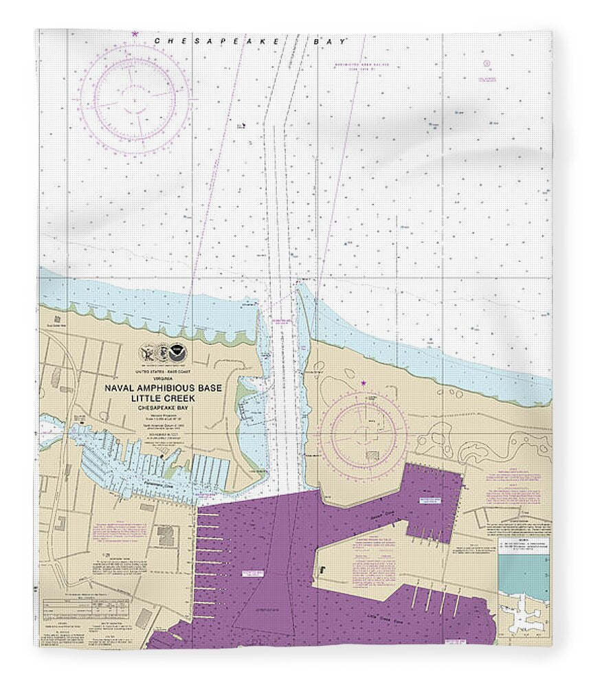 Nautical Chart-12255 Little Creek Naval Amphibious Base - Blanket