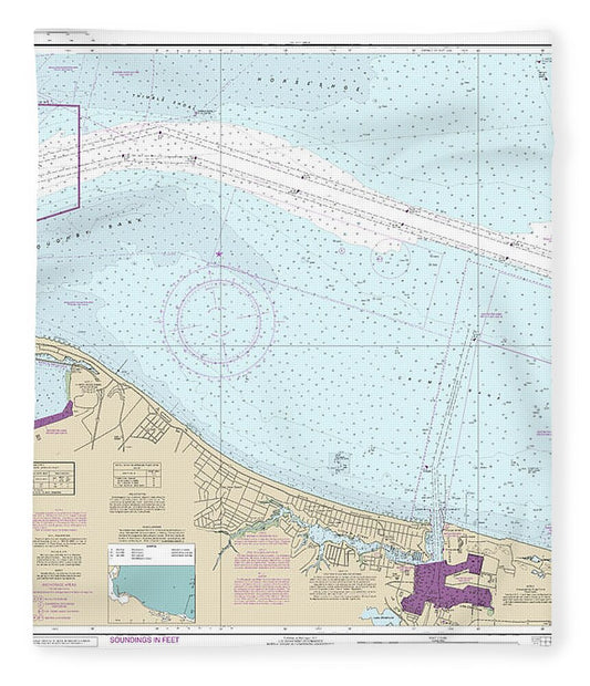 Nautical Chart-12256 Chesapeake Bay Thimble Shoal Channel - Blanket