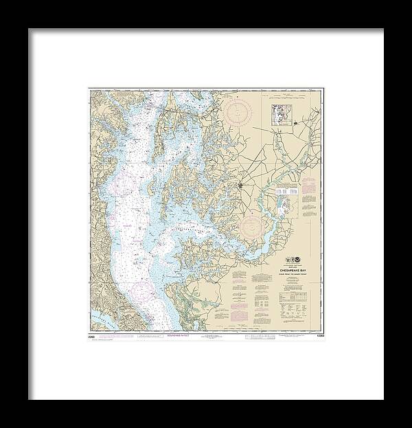 Nautical Chart-12263 Chesapeake Bay Cove Point-sandy Point - Framed Print