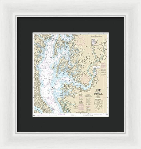 Nautical Chart-12263 Chesapeake Bay Cove Point-sandy Point - Framed Print