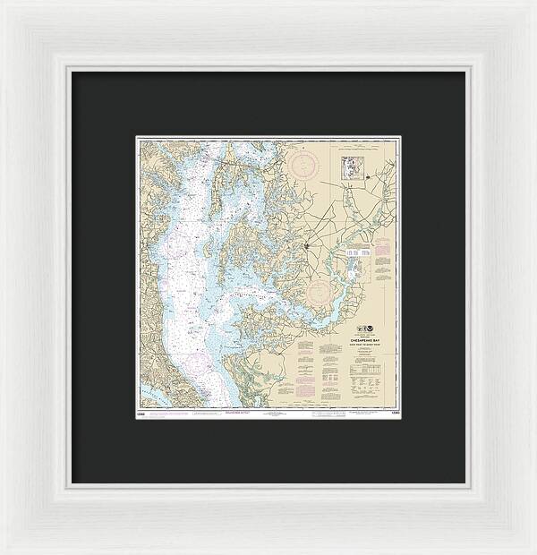 Nautical Chart-12263 Chesapeake Bay Cove Point-sandy Point - Framed Print