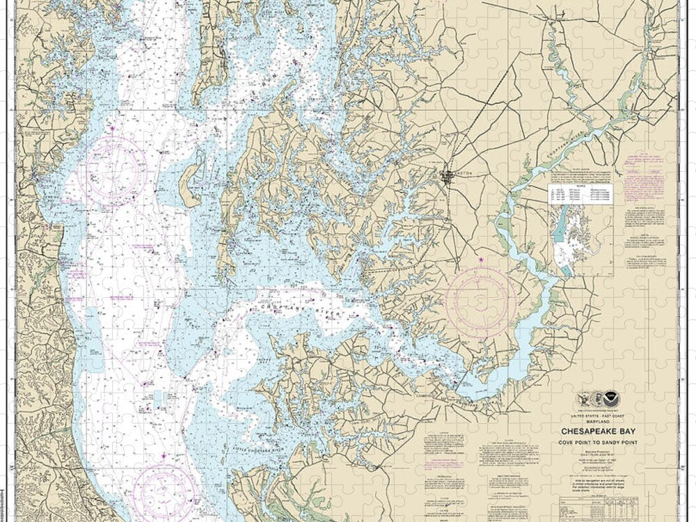Nautical Chart-12263 Chesapeake Bay Cove Point-sandy Point - Puzzle