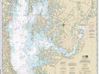 Nautical Chart-12263 Chesapeake Bay Cove Point-sandy Point - Puzzle