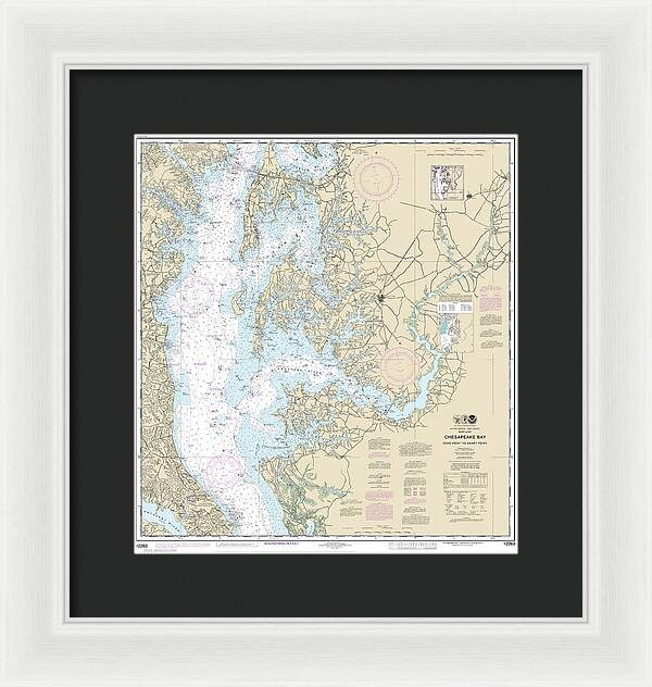 Nautical Chart-12263 Chesapeake Bay Cove Point-sandy Point - Framed Print