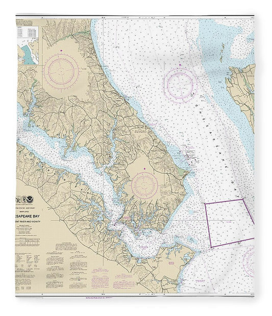 Nautical Chart-12264 Chesapeake Bay Patuxent River-vicinity - Blanket