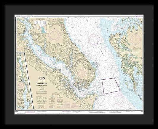Nautical Chart-12264 Chesapeake Bay Patuxent River-vicinity - Framed Print