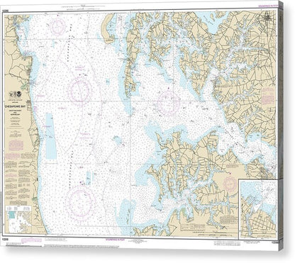 Nautical Chart-12266 Chesapeake Bay Choptank River-herring Bay, Cambridge - Acrylic Print