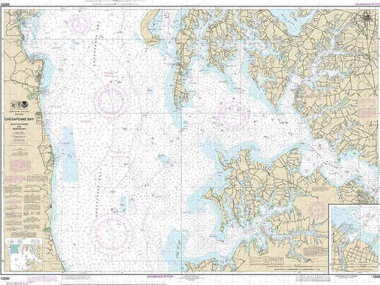 Nautical Chart-12266 Chesapeake Bay Choptank River-herring Bay, Cambridge - Puzzle