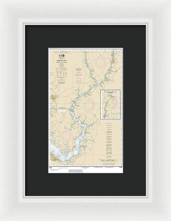 Nautical Chart-12268 Choptank River Cambridge-greensboro - Framed Print
