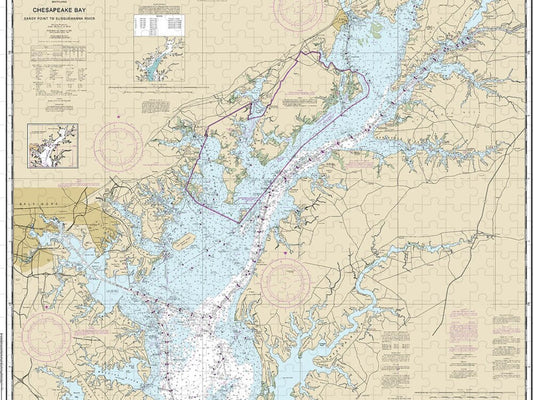 Nautical Chart-12273 Chesapeake Bay Sandy Point-susquehanna River - Puzzle
