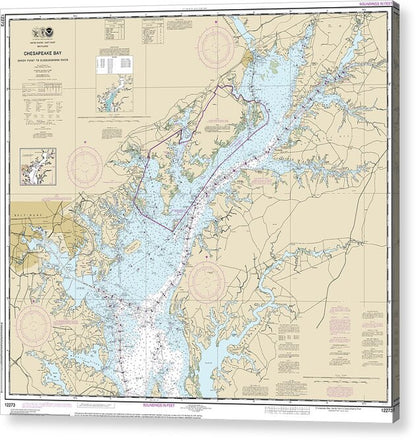 Nautical Chart-12273 Chesapeake Bay Sandy Point-susquehanna River - Acrylic Print