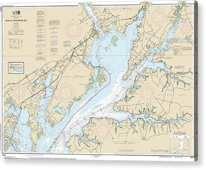 Nautical Chart-12274 Head-chesapeake Bay - Acrylic Print