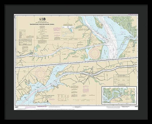 Nautical Chart-12277 Chesapeake-delaware Canal - Framed Print