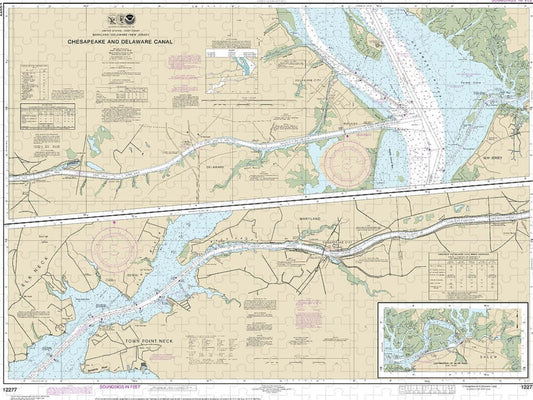 Nautical Chart-12277 Chesapeake-delaware Canal - Puzzle