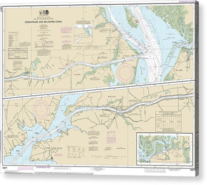 Nautical Chart-12277 Chesapeake-delaware Canal - Acrylic Print