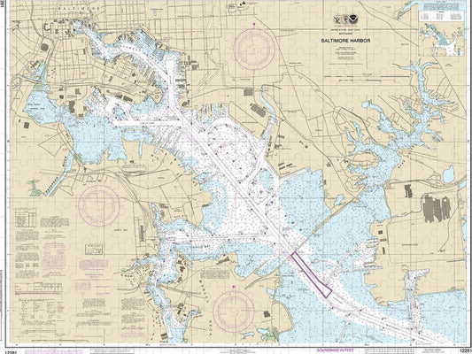 Nautical Chart-12281 Baltimore Harbor - Puzzle