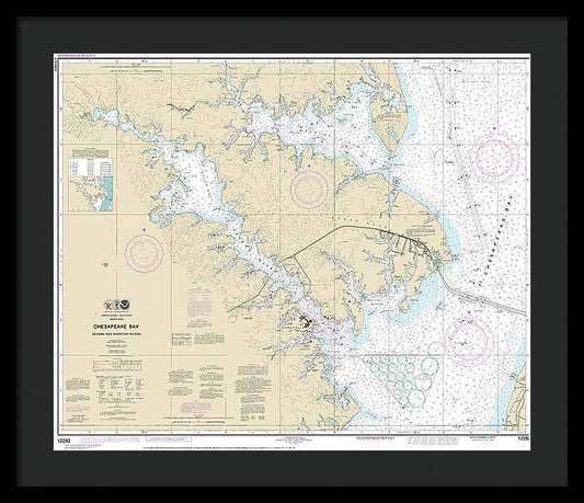 Nautical Chart-12282 Chesapeake Bay Severn-magothy Rivers - Framed Print