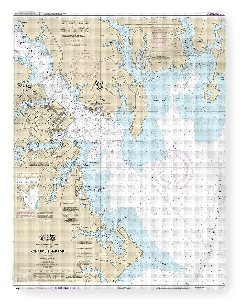 Nautical Chart-12283 Annapolis Harbor - Blanket