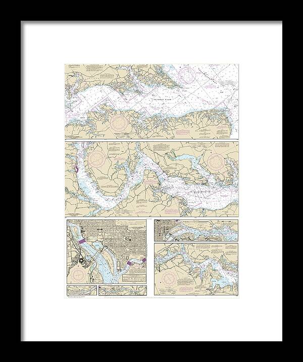 Nautical Chart-12285 Potomac River, District-columbia - Framed Print
