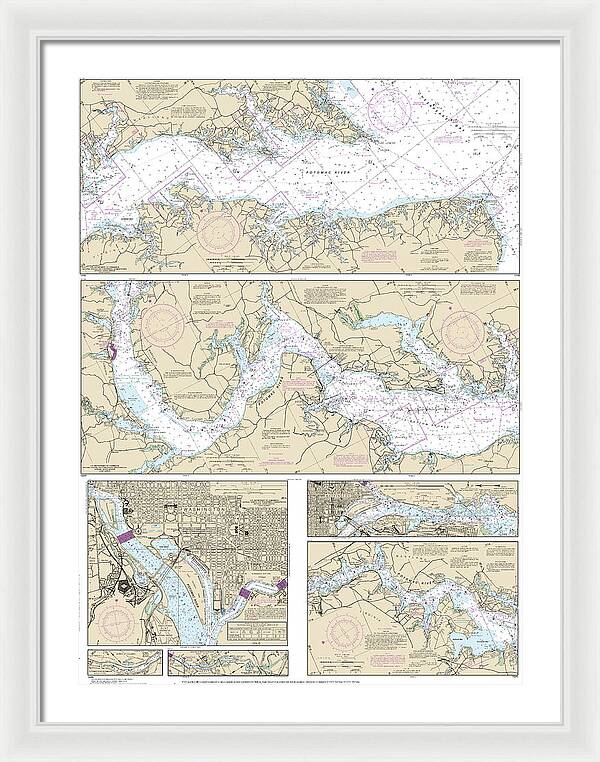 Nautical Chart-12285 Potomac River, District-columbia - Framed Print