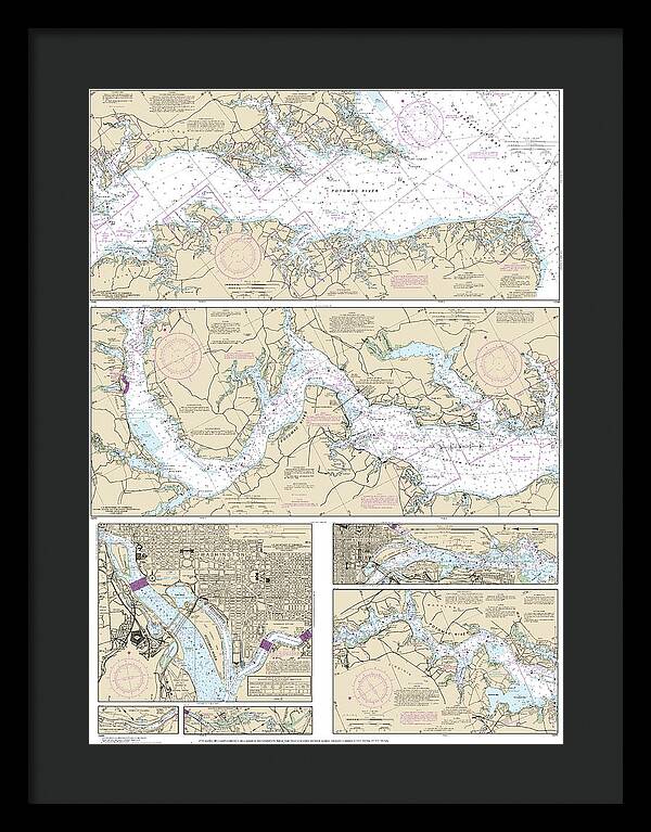 Nautical Chart-12285 Potomac River, District-columbia - Framed Print
