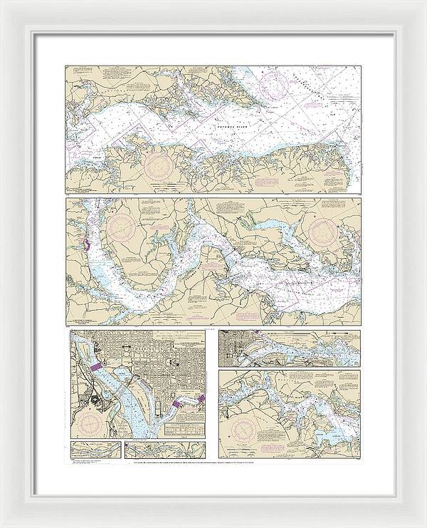 Nautical Chart-12285 Potomac River, District-columbia - Framed Print