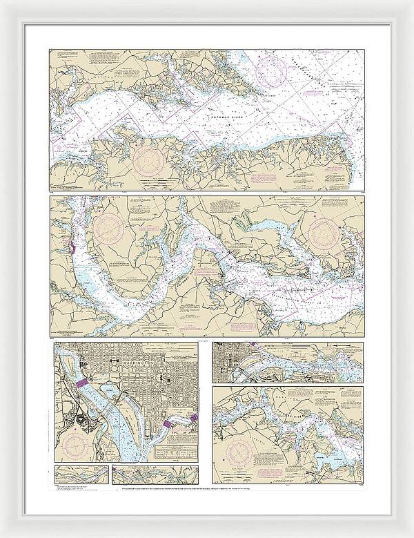Nautical Chart-12285 Potomac River, District-columbia - Framed Print