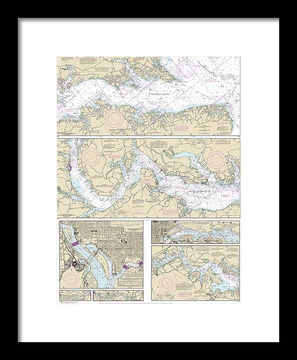 Nautical Chart-12285 Potomac River, District-columbia - Framed Print