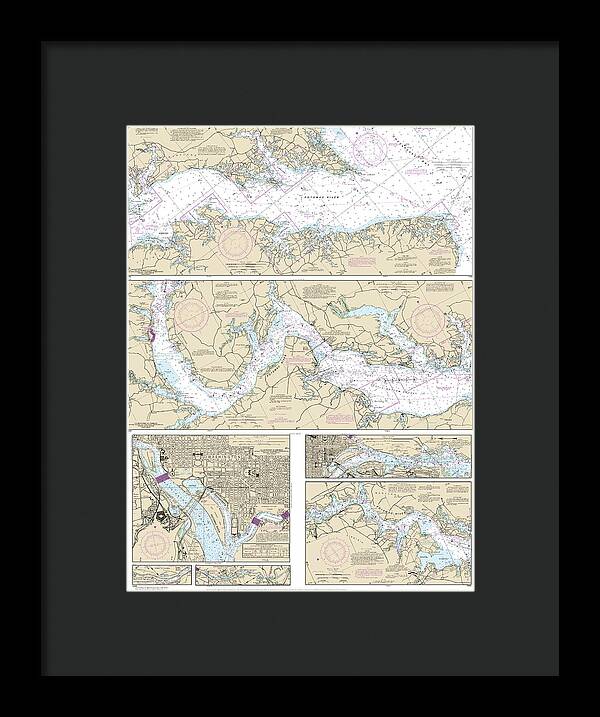 Nautical Chart-12285 Potomac River, District-columbia - Framed Print