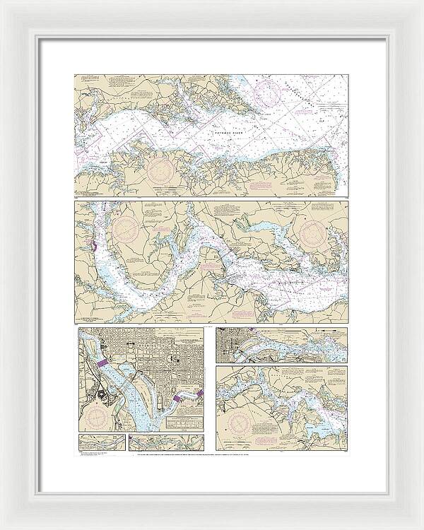 Nautical Chart-12285 Potomac River, District-columbia - Framed Print