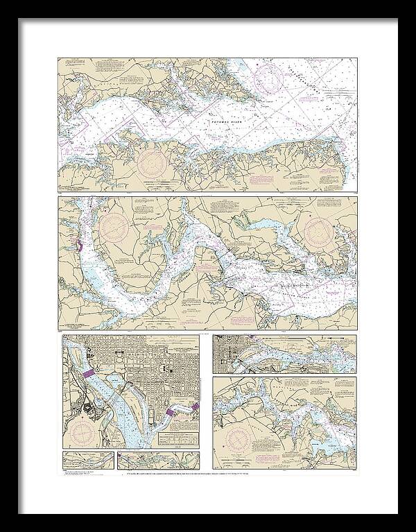 Nautical Chart-12285 Potomac River, District-columbia - Framed Print