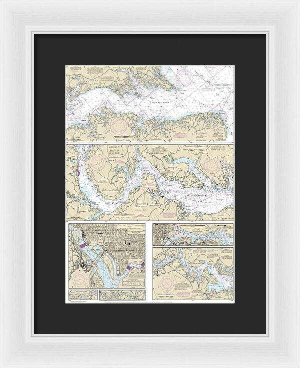 Nautical Chart-12285 Potomac River, District-columbia - Framed Print