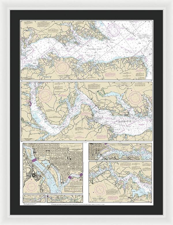 Nautical Chart-12285 Potomac River, District-columbia - Framed Print