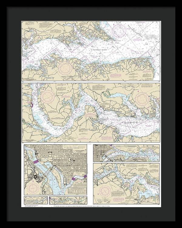 Nautical Chart-12285 Potomac River, District-columbia - Framed Print