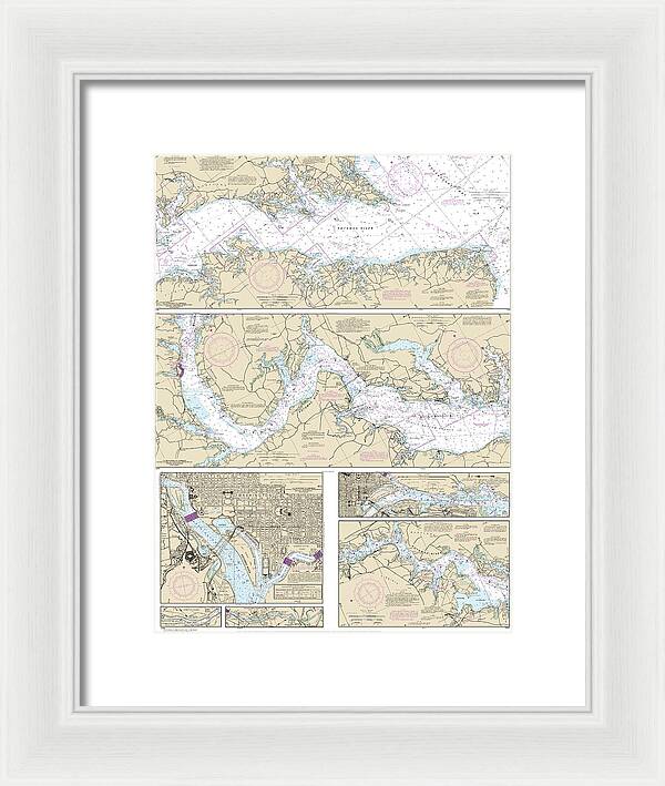 Nautical Chart-12285 Potomac River, District-columbia - Framed Print