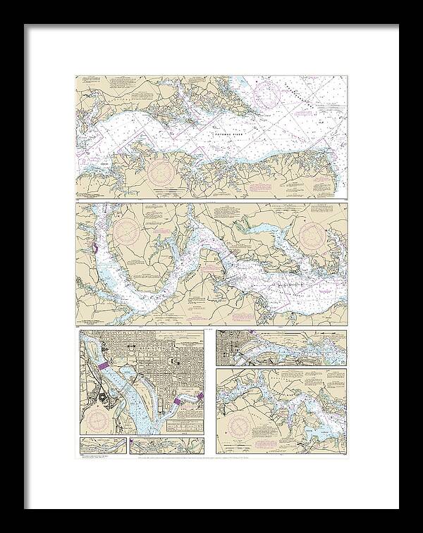 Nautical Chart-12285 Potomac River, District-columbia - Framed Print