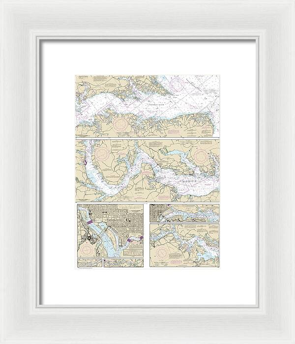 Nautical Chart-12285 Potomac River, District-columbia - Framed Print