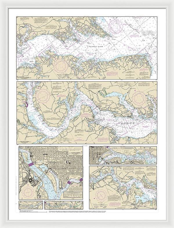 Nautical Chart-12285 Potomac River, District-columbia - Framed Print