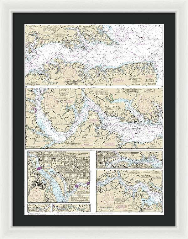 Nautical Chart-12285 Potomac River, District-columbia - Framed Print
