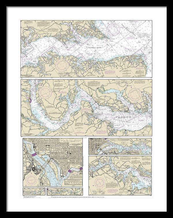 Nautical Chart-12285 Potomac River, District-columbia - Framed Print