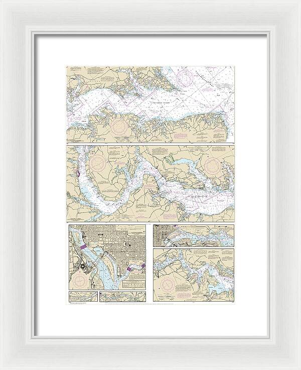 Nautical Chart-12285 Potomac River, District-columbia - Framed Print