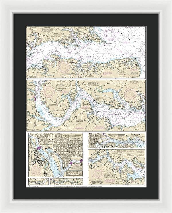 Nautical Chart-12285 Potomac River, District-columbia - Framed Print