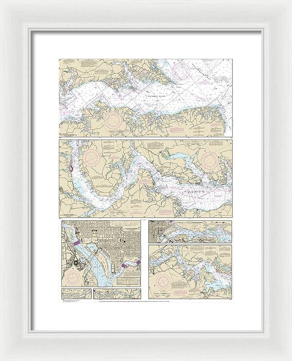 Nautical Chart-12285 Potomac River, District-columbia - Framed Print