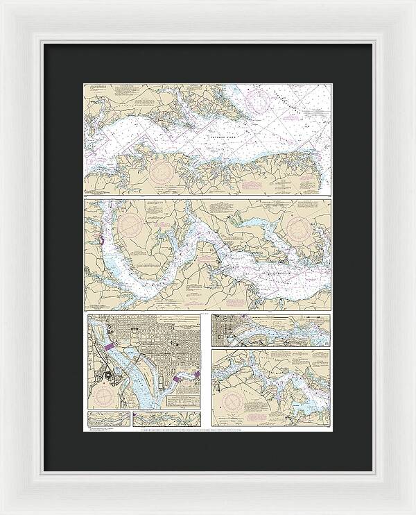 Nautical Chart-12285 Potomac River, District-columbia - Framed Print