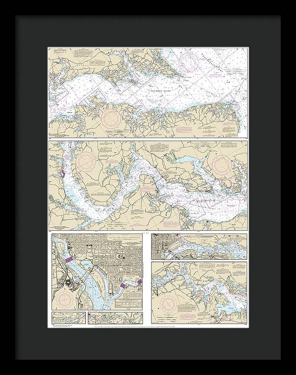 Nautical Chart-12285 Potomac River, District-columbia - Framed Print