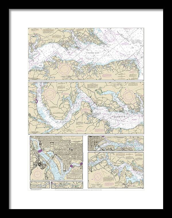 Nautical Chart-12285 Potomac River, District-columbia - Framed Print